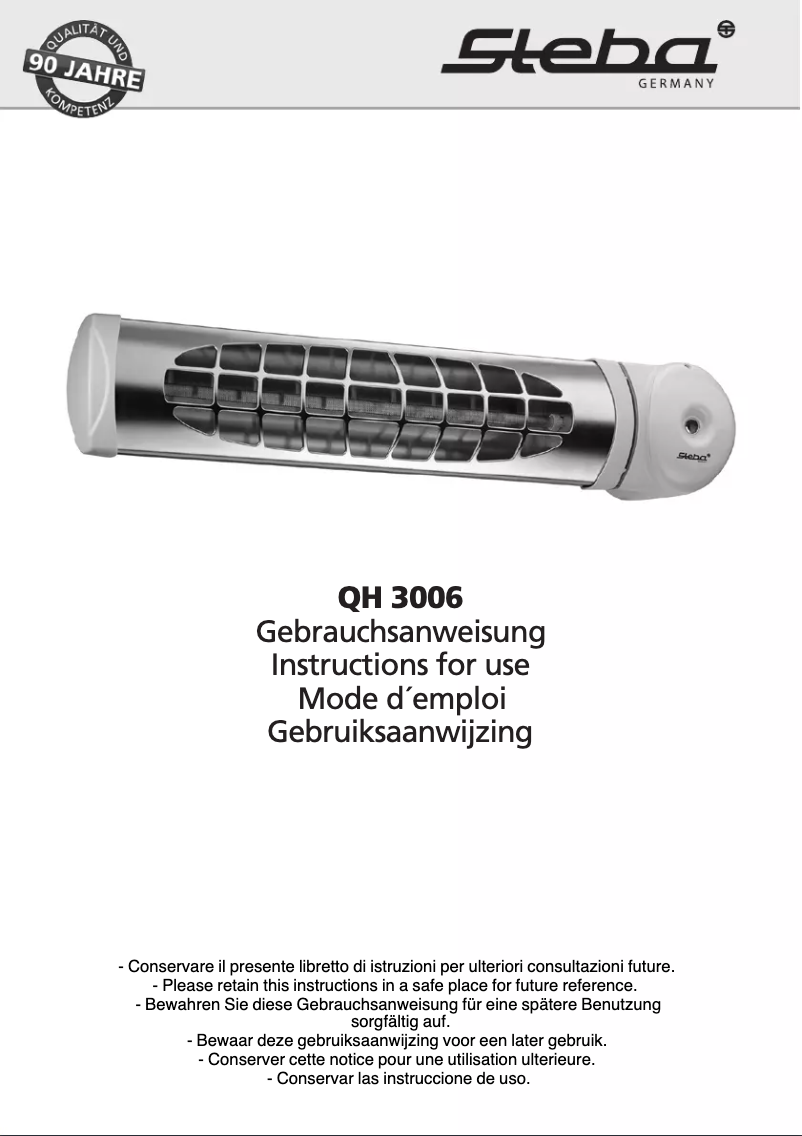 First page image of the manual for QH 3006 BB 3