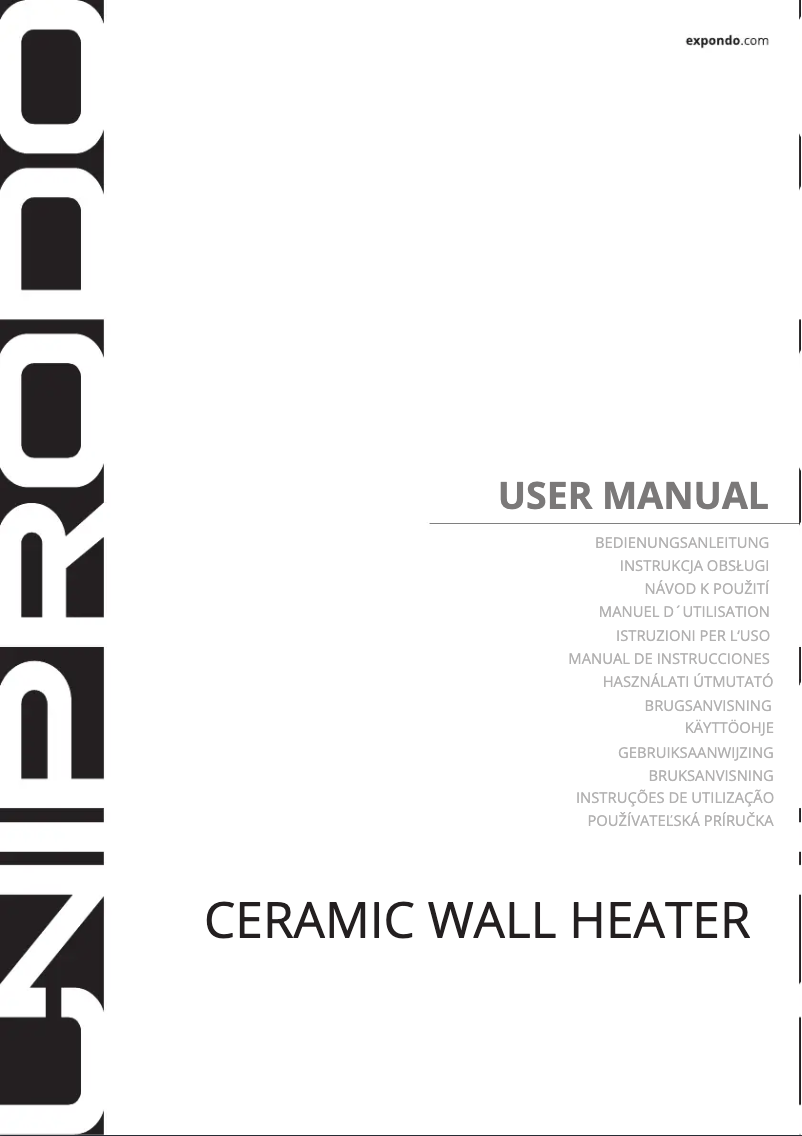 First page image of the manual for UNI_HEATER_10