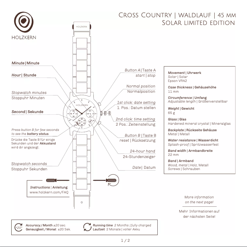 First page image of the manual for Gipfeltraum