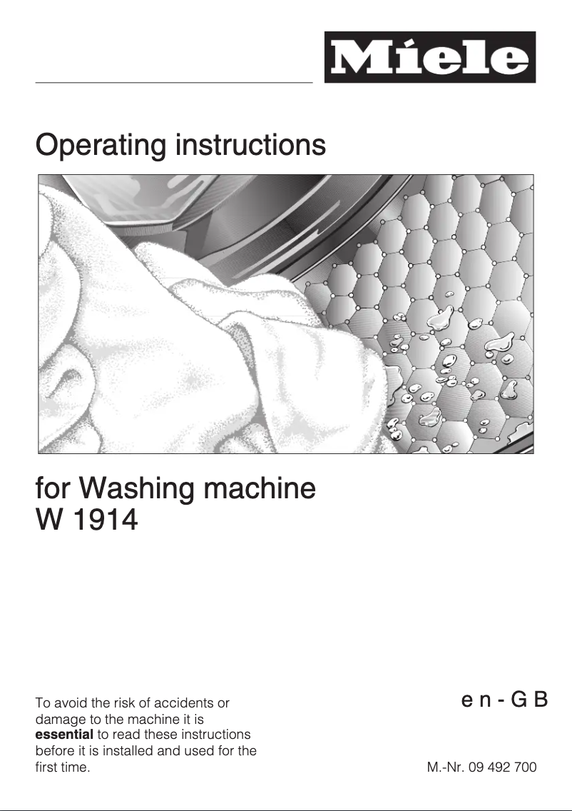 First page image of the manual for W 1914 WPS