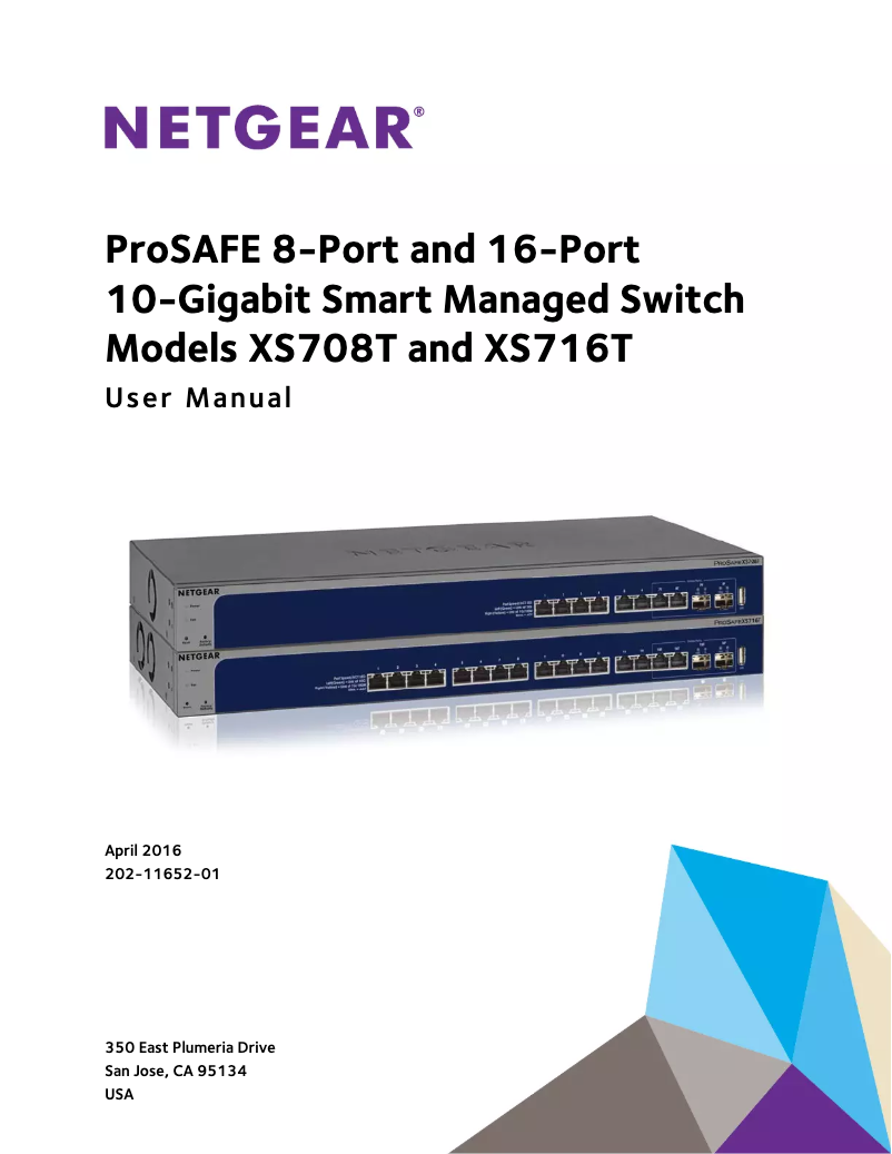 Page 1 of the manual User Manual Netgear ProSafe XS708T