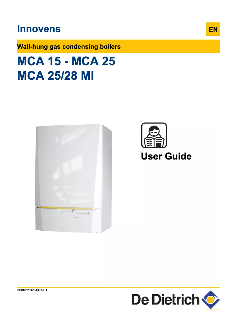 Page 1 of the manual User Manual De Dietrich Innovens MCA 15