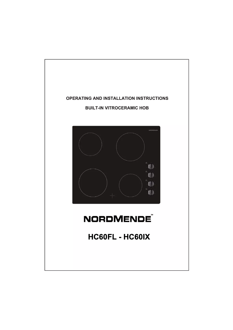 Page 1 of the manual User Manual Nordmende HC60FL