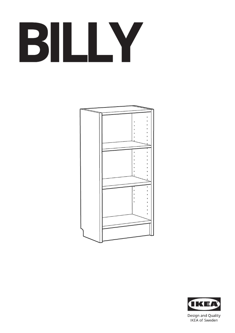 First page image of the manual for BILLY 204.773.79