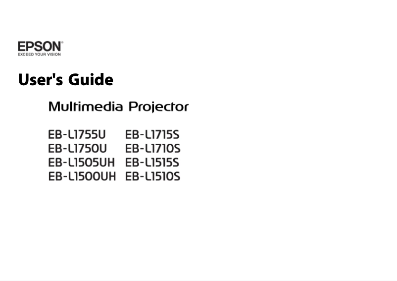Image de la première page du manuel de l'appareil EB-L171S