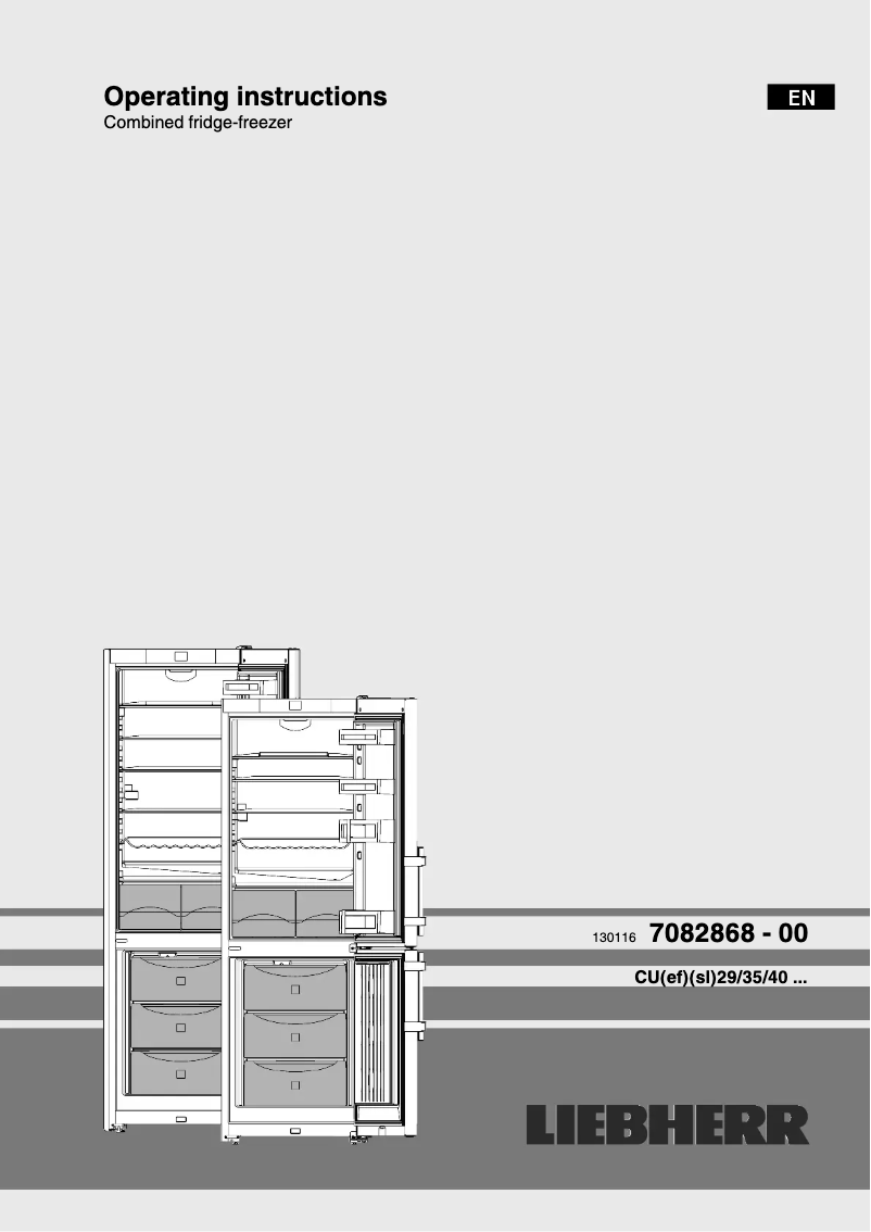 Page 1 of the manual User Manual Liebherr CU3515