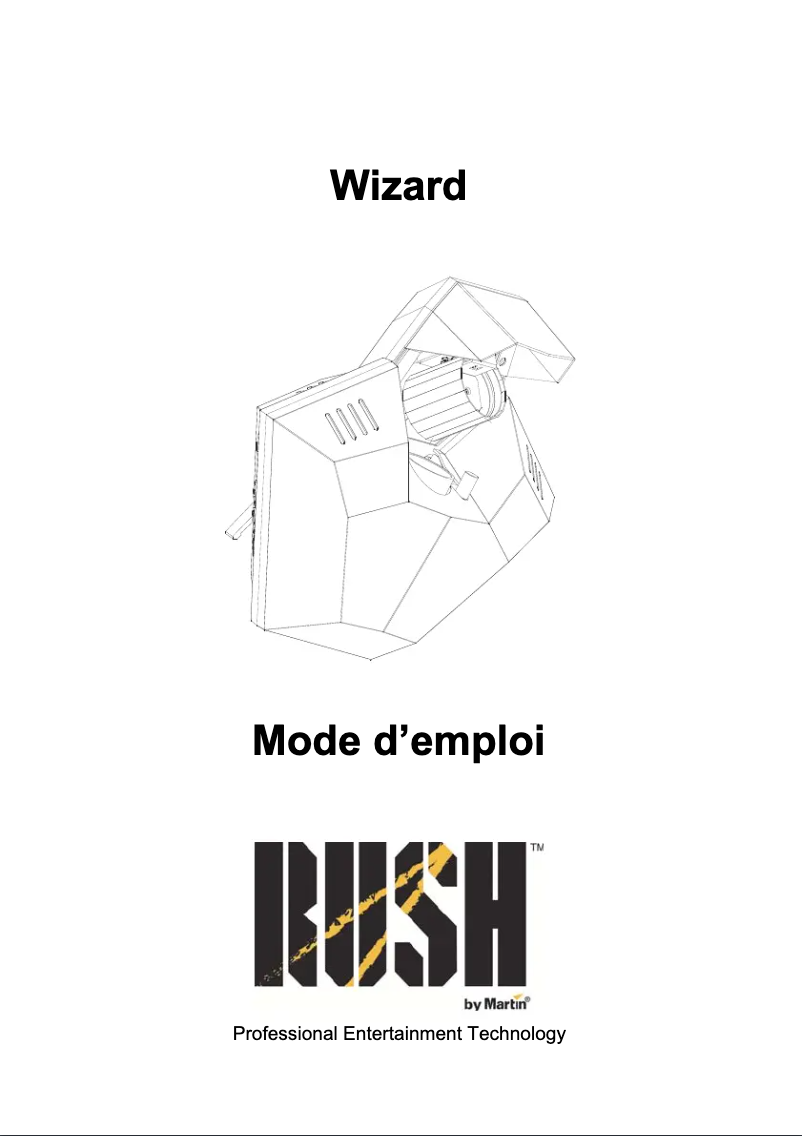 Page 1 of the manual User Manual Martin RUSH Wizard