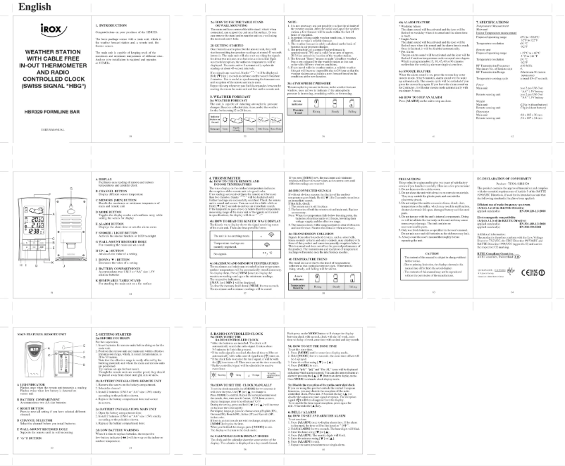 Page 1 of the manual User Manual Irox HBR329
