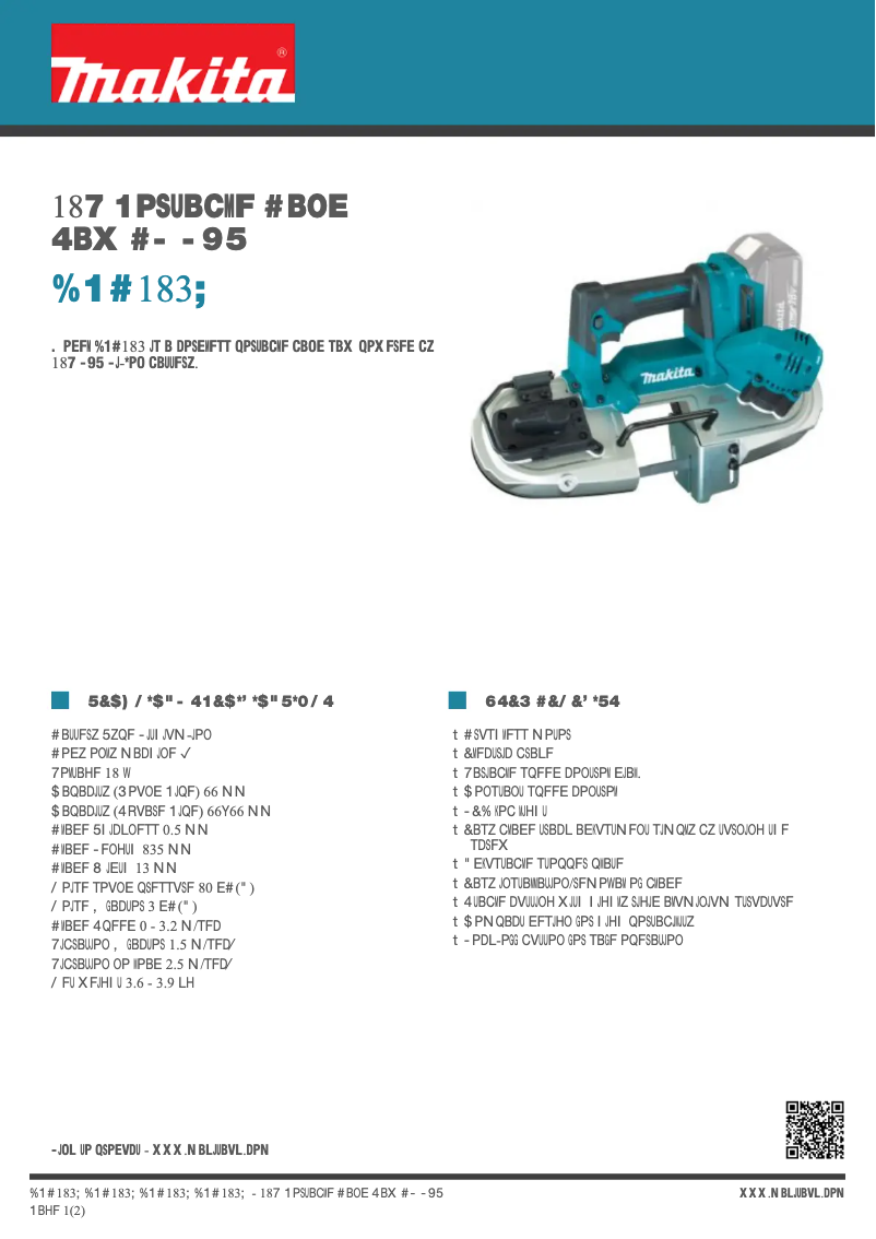 First page image of the manual for DPB183Z