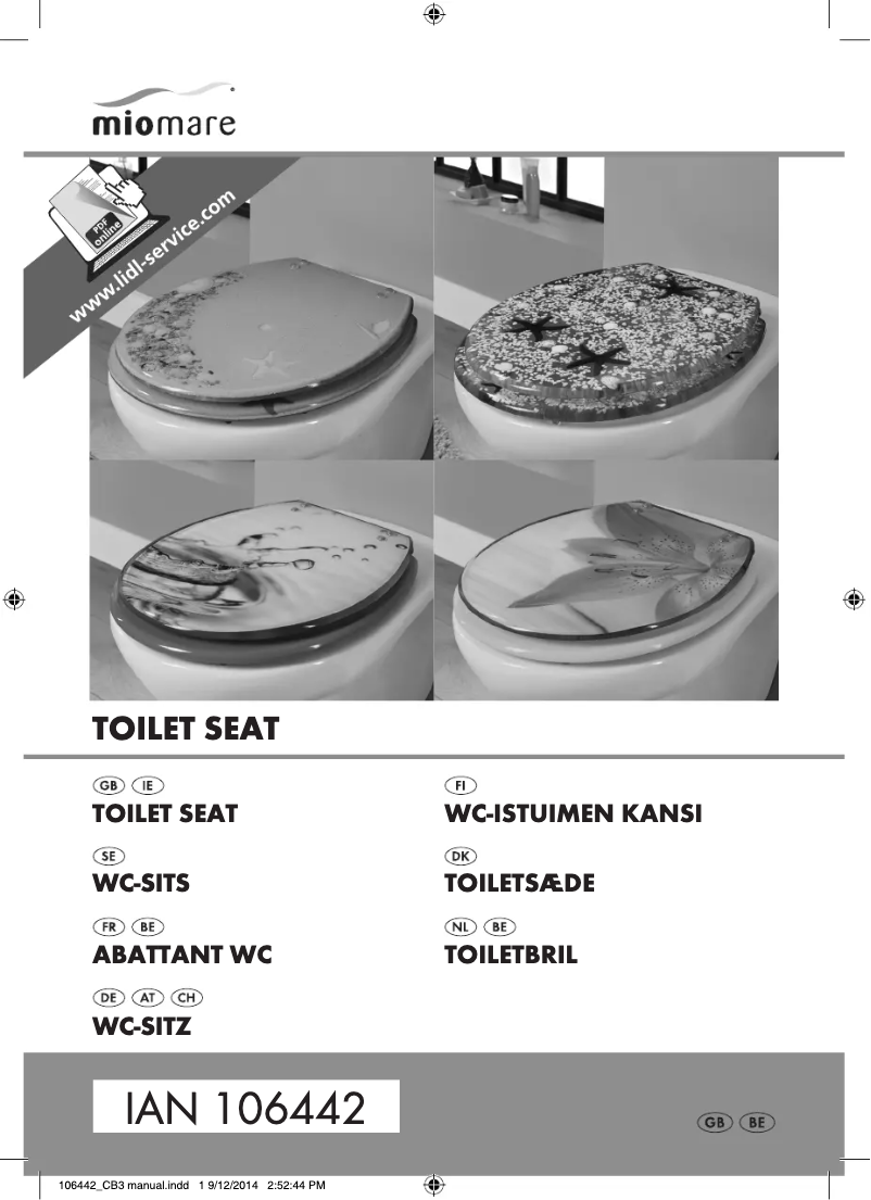 First page image of the manual for IAN 106442