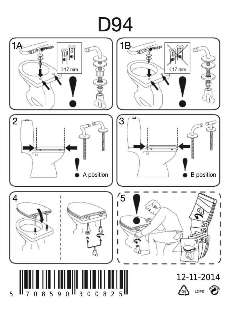 Page 1 of the manual User Manual Pressalit 716