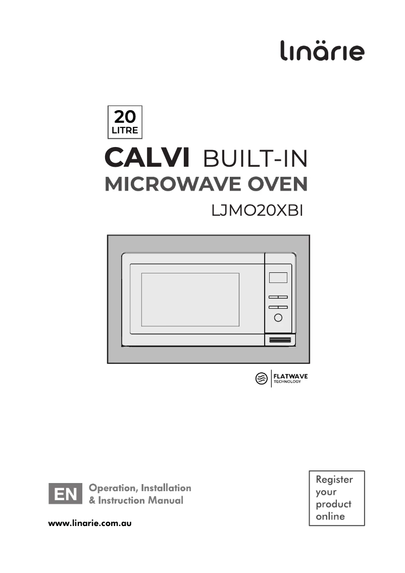 Page 1 of the manual User Manual Linarie Calvi LJMO20XBI