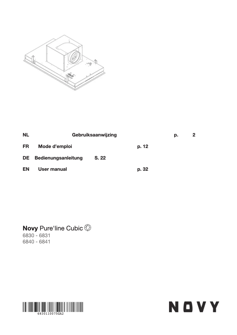 First page image of the manual for Pure'line 6840