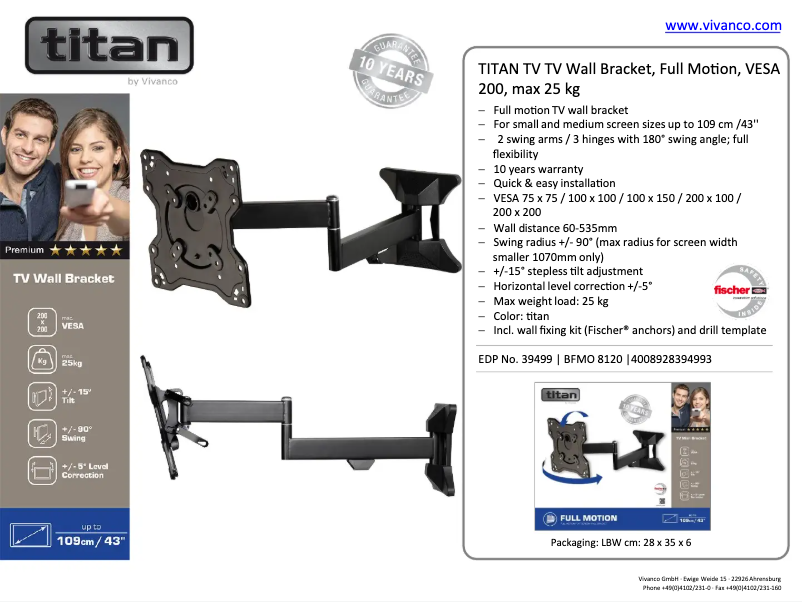 Page 1 of the manual User Manual Titan BFMO 8120