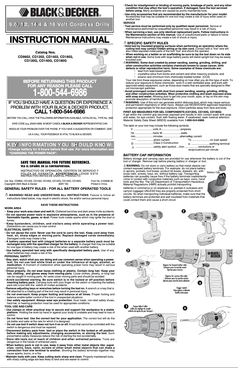 Page 1 of the manual User Manual Black & Decker CD120G