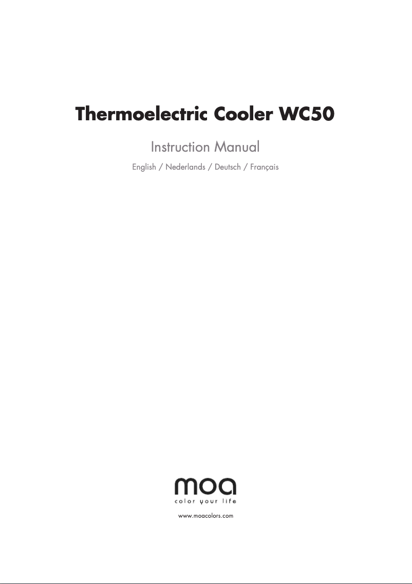 Page 1 of the manual User Manual Moa WC50