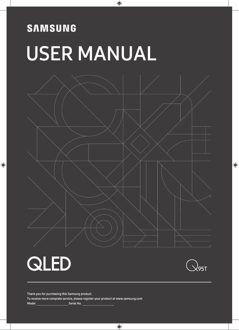 First page image of the manual for QE55Q95TATXXU