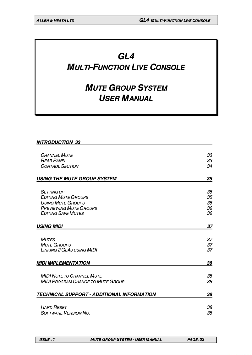 Image de la première page du manuel de l'appareil GL4