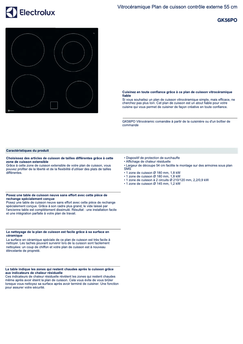 First page image of the manual for GK56PO