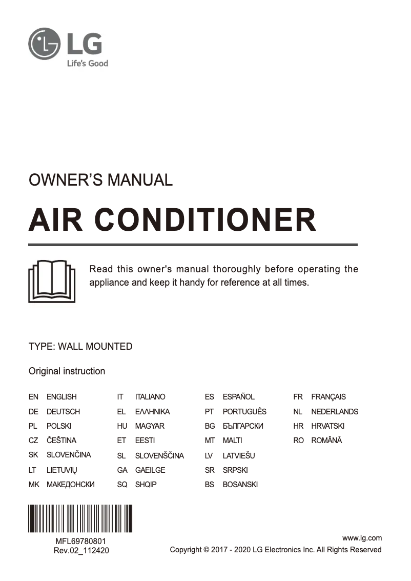 First page image of the manual for AM09BP