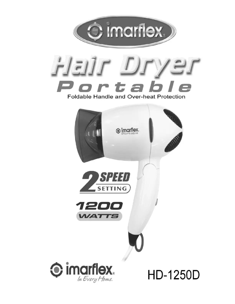 First page image of the manual for HD-1250D