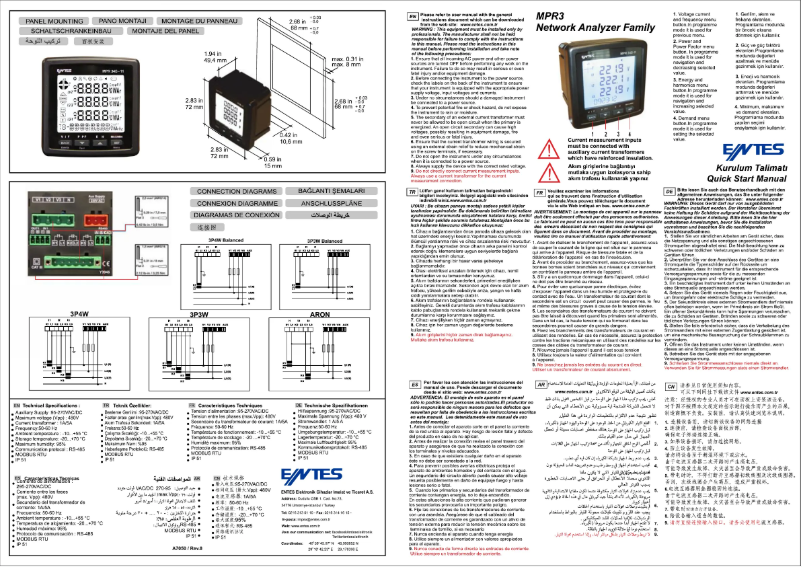Page 1 of the manual User Manual ENTES MPR-32-72