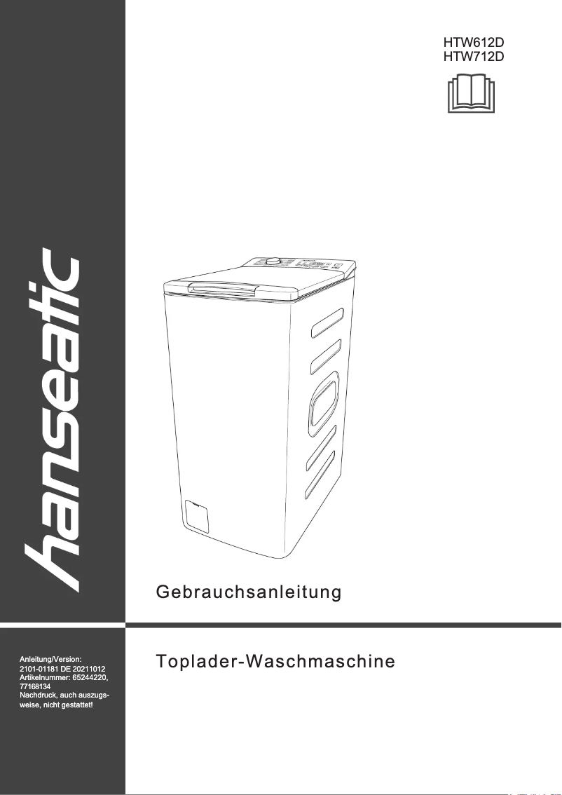 Page 1 of the manual User Manual Hanseatic HTW712D