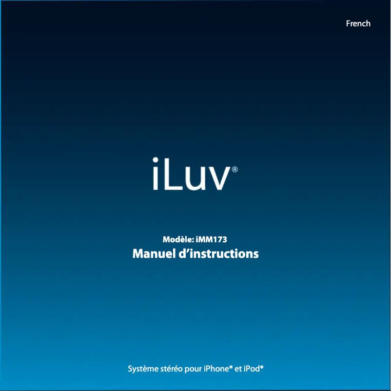 Page 1 of the manual User Manual iLuv IMM173