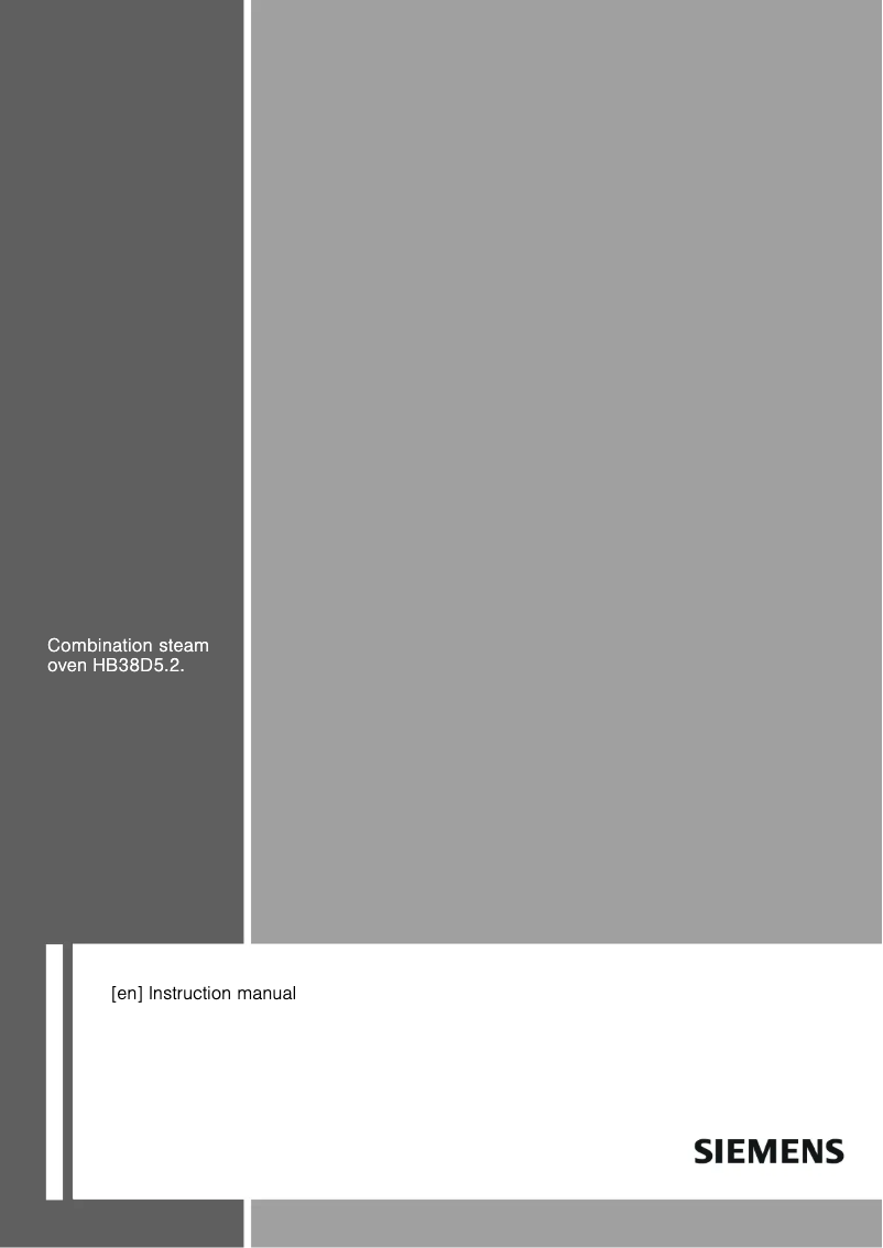 First page image of the manual for HB38D572