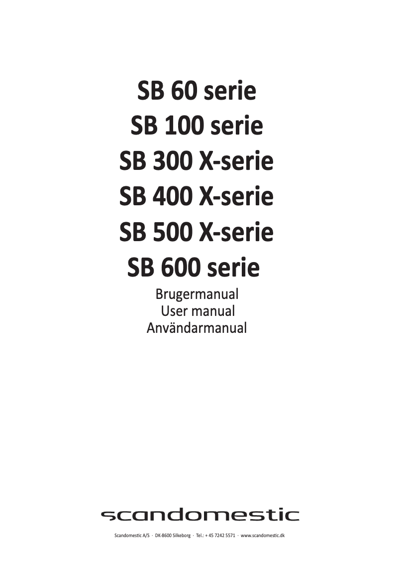 First page image of the manual for SB 552 XE