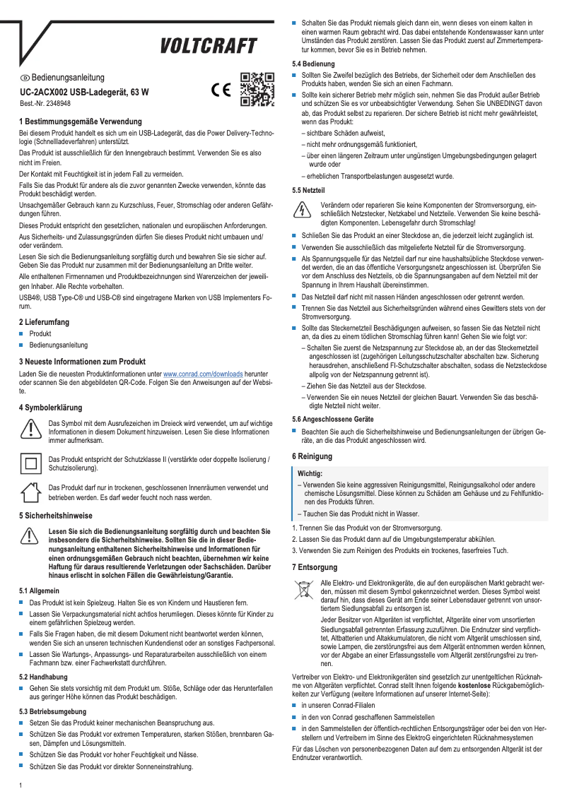 First page image of the manual for UC-2ACX002