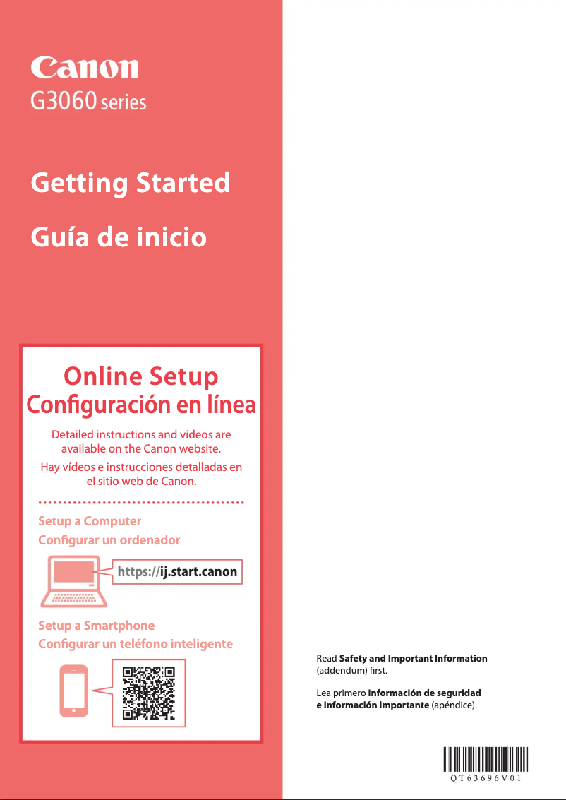 Page 1 of the manual User Manual Canon Pixma G3262