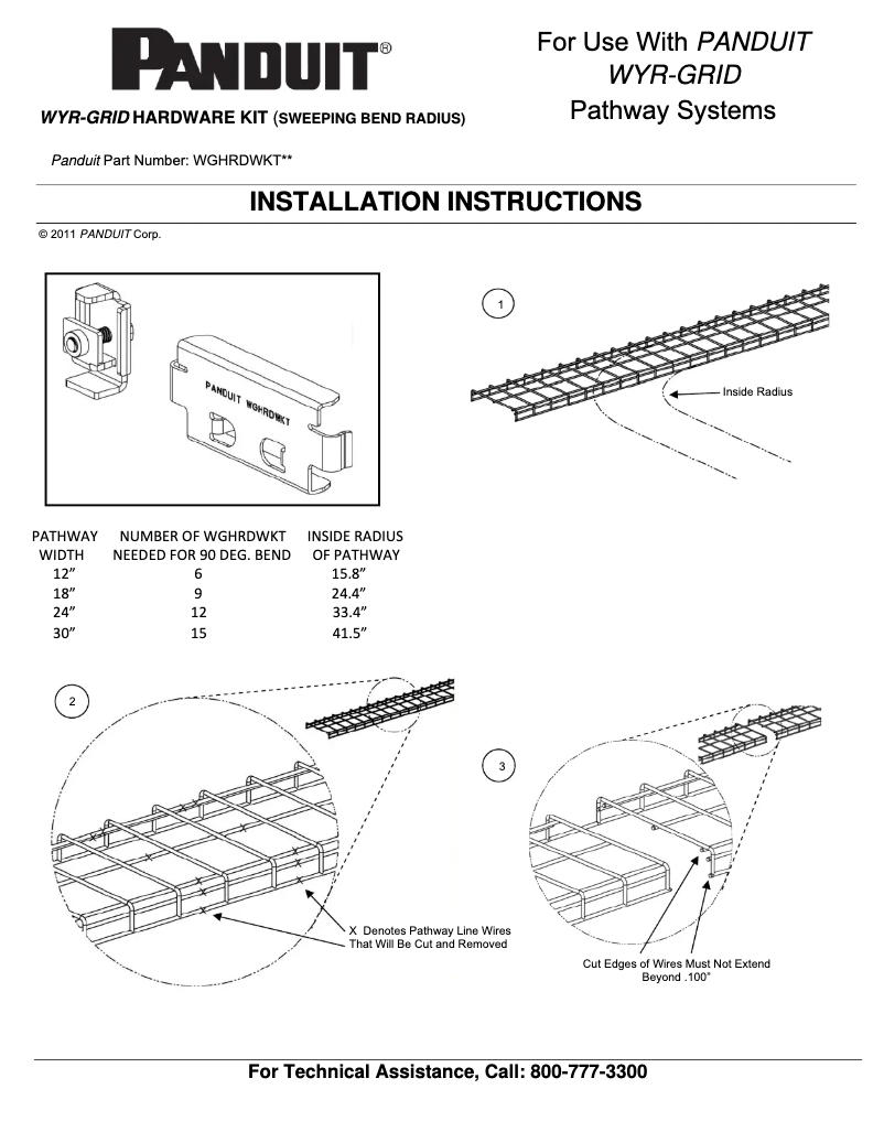 First page image of the manual for WGHRDWKTBL