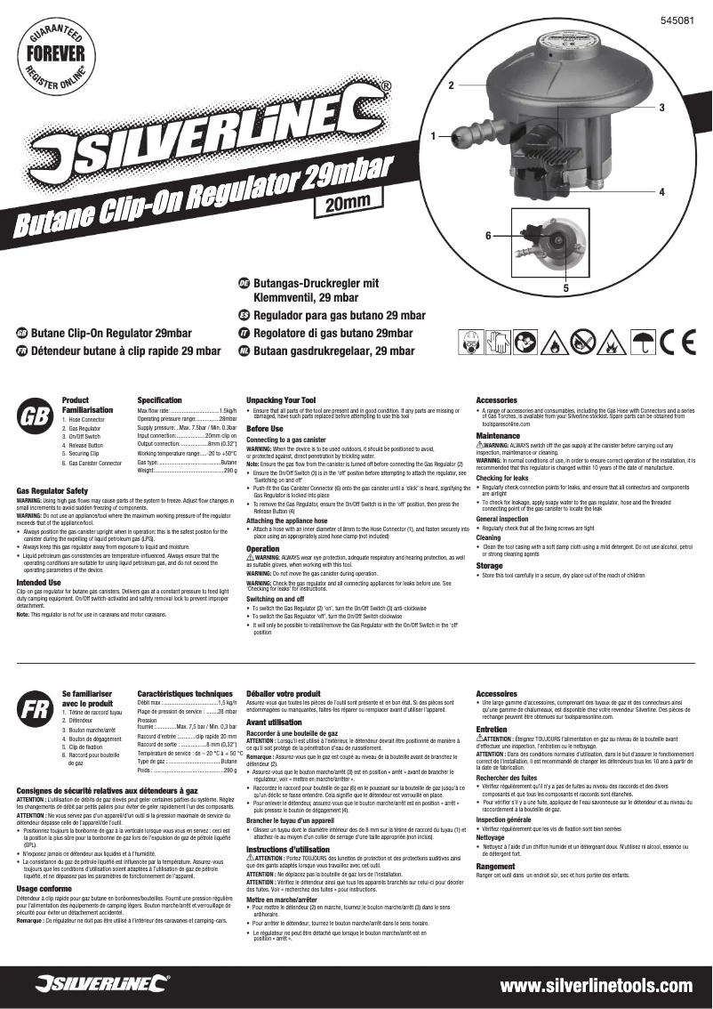 First page image of the manual for 545081