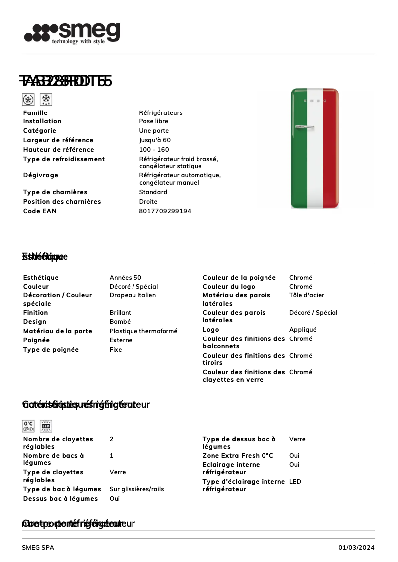 First page image of the manual for FAB28RDIT5