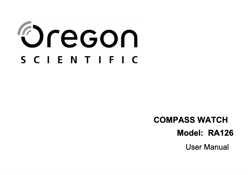 First page image of the manual for RA126