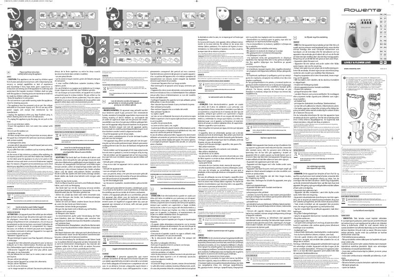 Image de la première page du manuel de l'appareil Flower Love EP2850