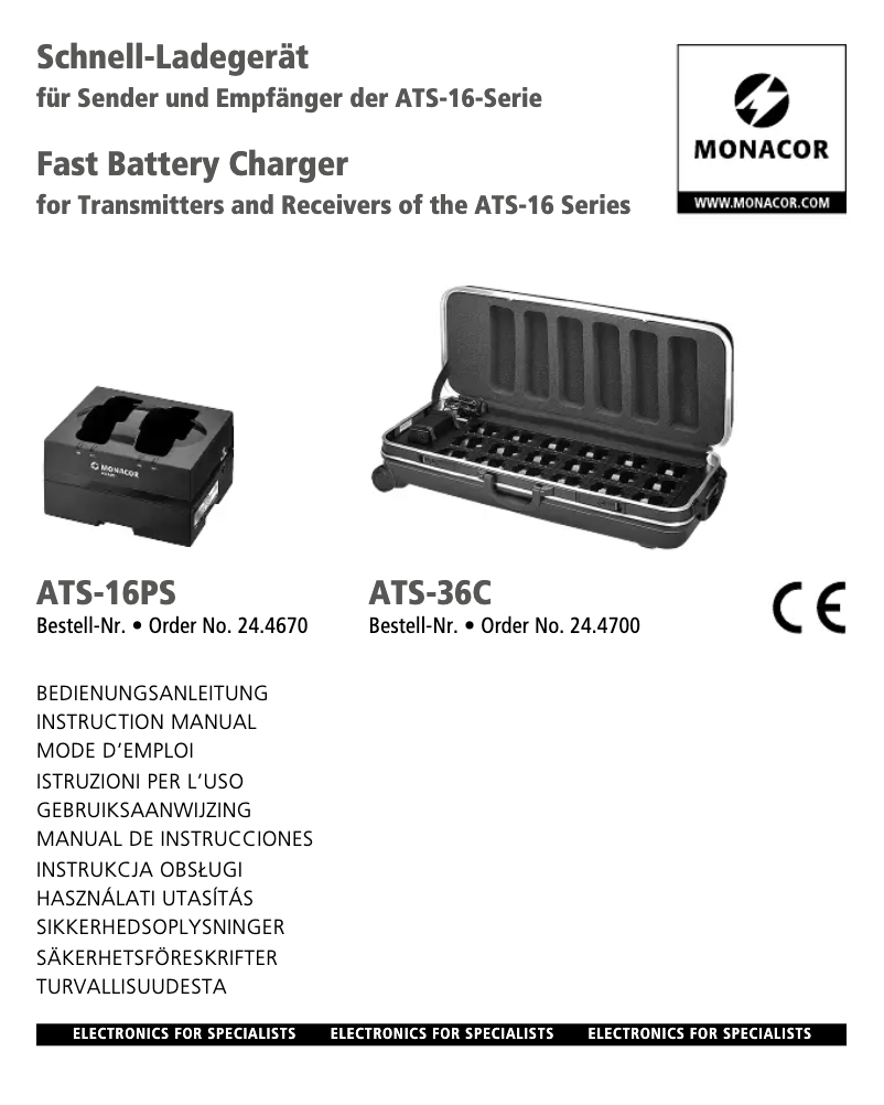 Page 1 of the manual User Manual Monacor ATS-16PS