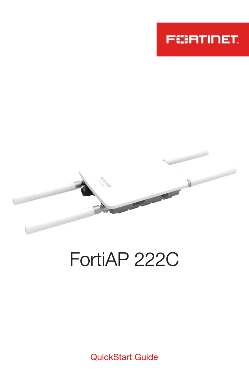 Page 1 of the manual User Manual Fortinet FortiAP 222C