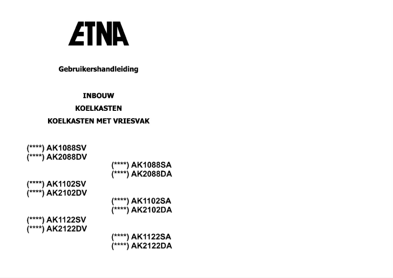First page image of the manual for EEK145A
