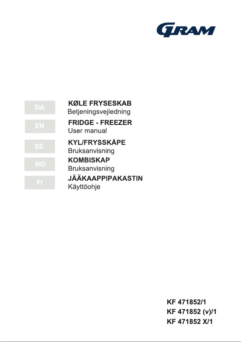 First page image of the manual for KF 471852 (v)/1