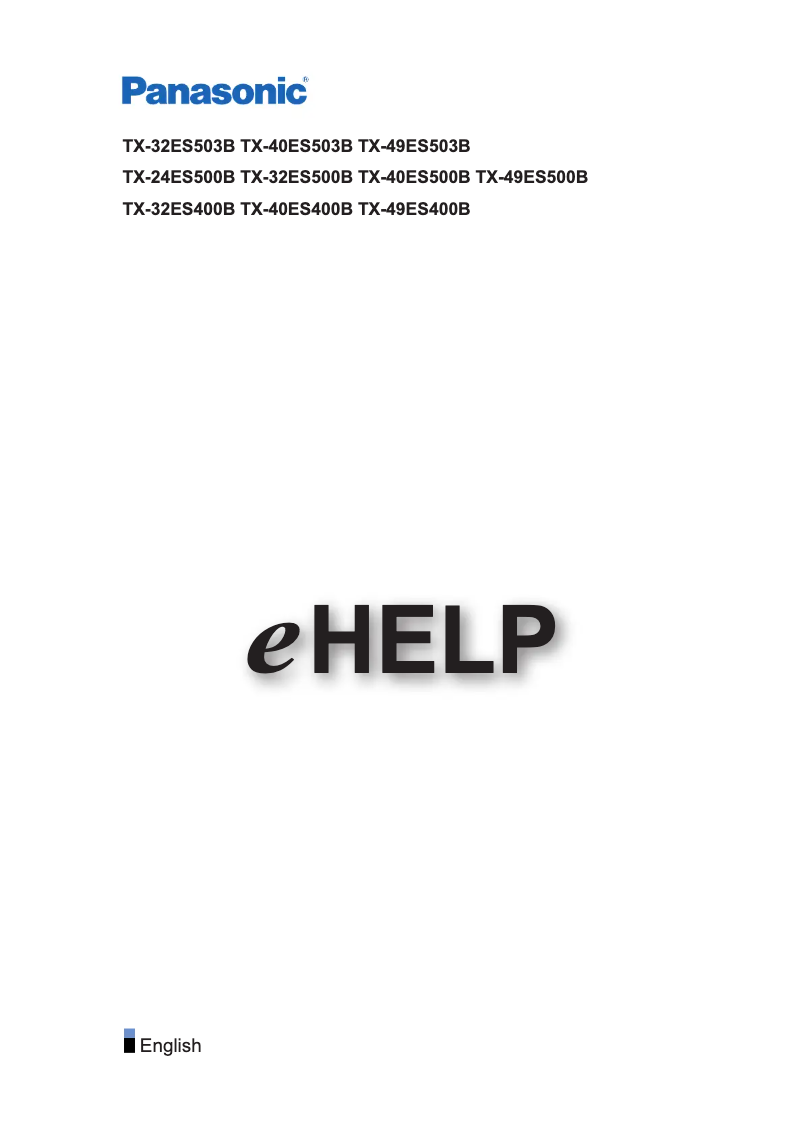 First page image of the manual for TX-40ES503B