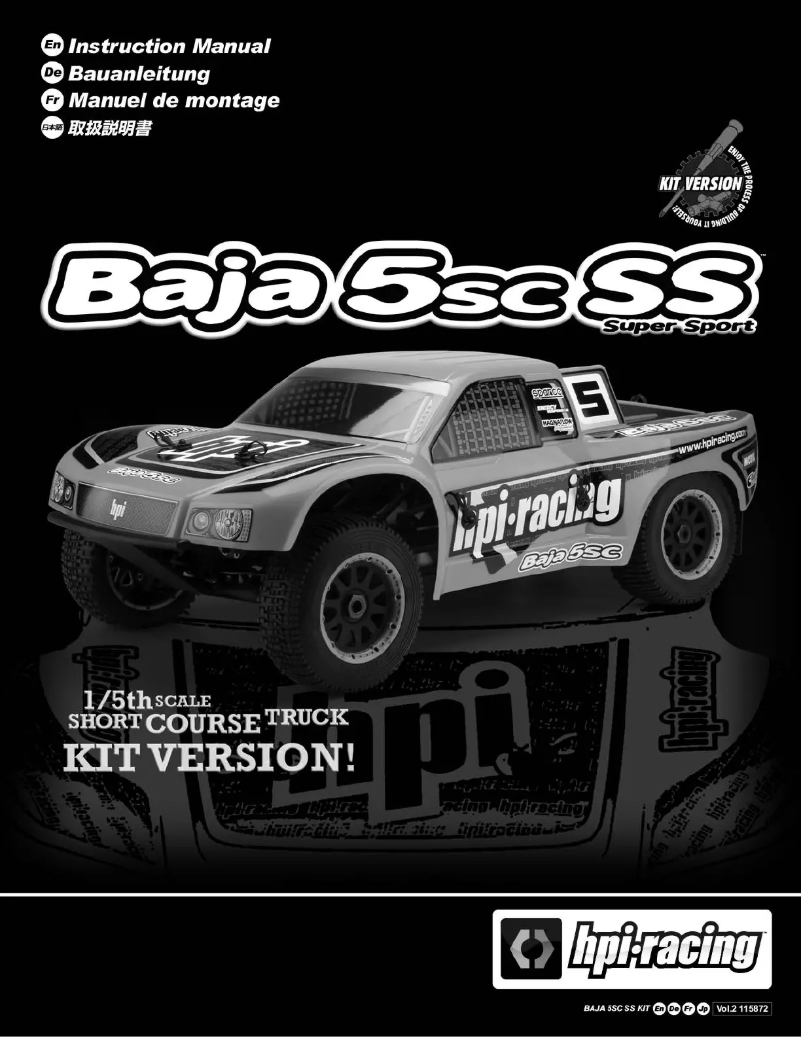 Page 1 of the manual User Manual HPI Racing Baja 5SC Super Sport