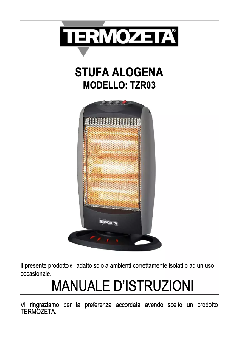 Page 1 of the manual User Manual Termozeta TZR03