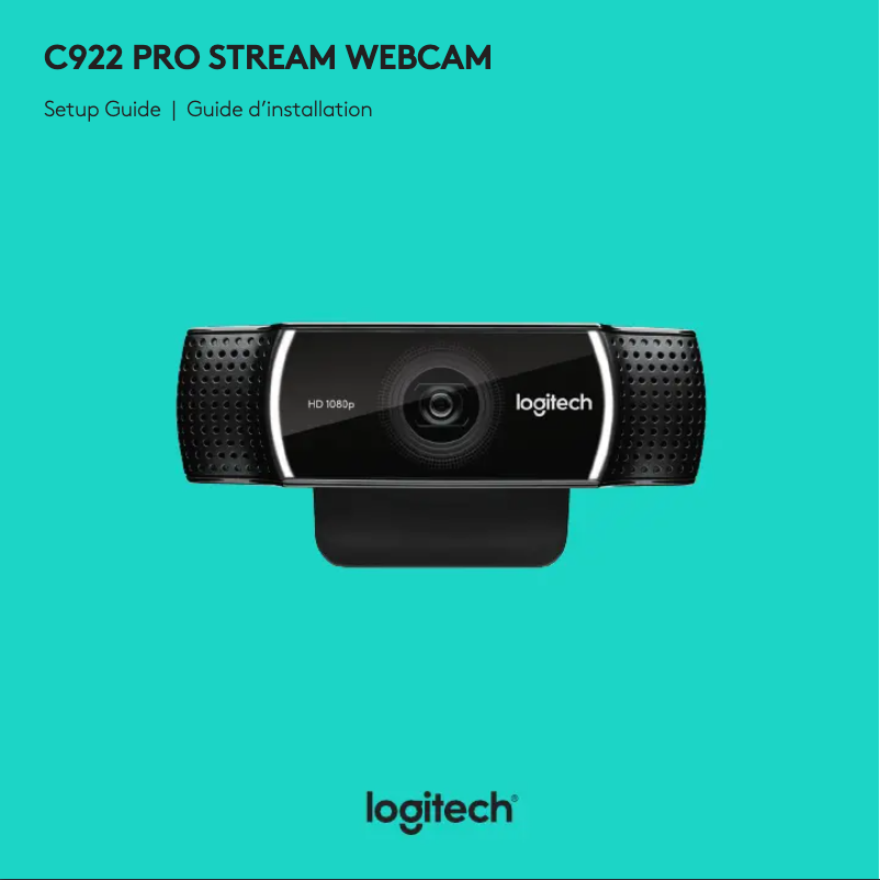 Page 1 of the manual Quick Start Guide Logitech C922 Pro Stream