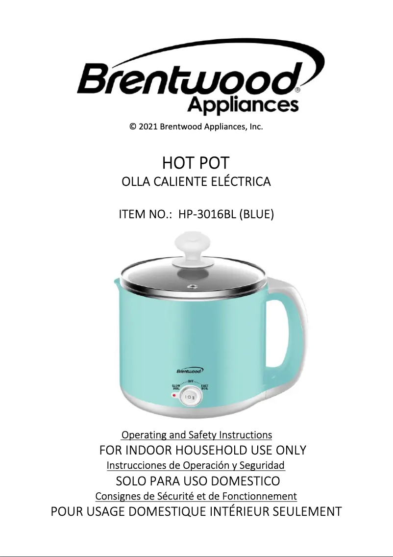 First page image of the manual for HP-3016BL