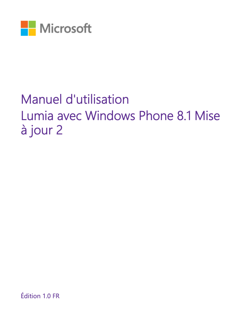 Image de la première page du manuel de l'appareil Lumia 640