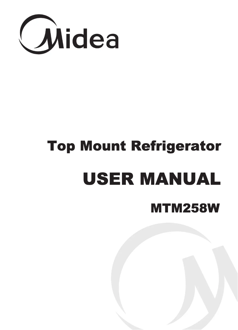 First page image of the manual for MTM258W