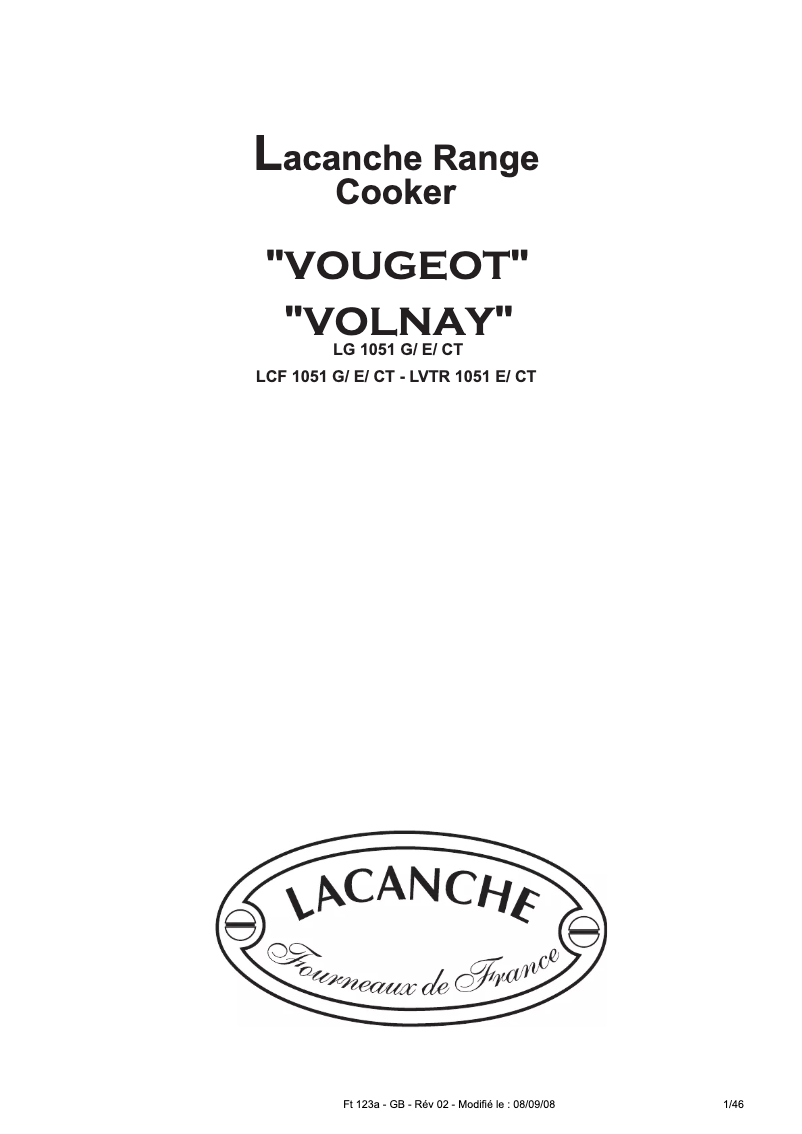 First page image of the manual for LCF 1051 CT