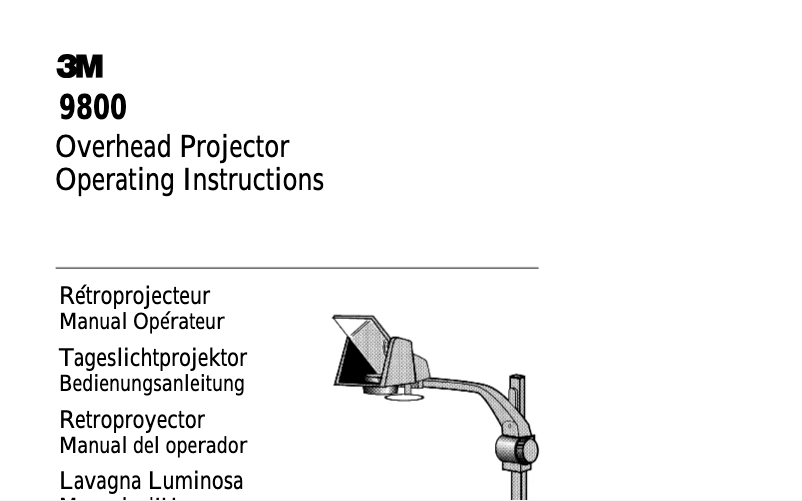 First page image of the manual for 9800